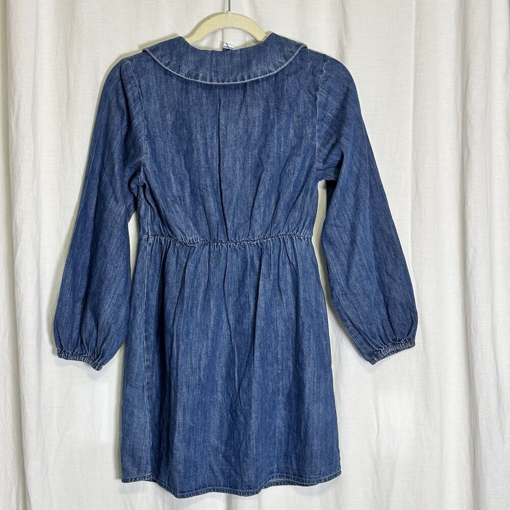 Old Navy Denim Dress Womens Petite S Fit & Flare Long Sleeve Collared Mini NEW! - Picture 3 of 10